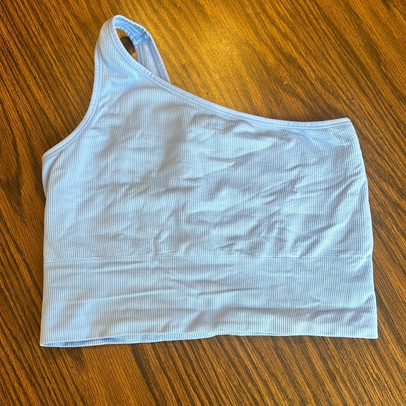 Athleta aurora seamless one shoulder tank powder blue size small - Picture 4 of 6